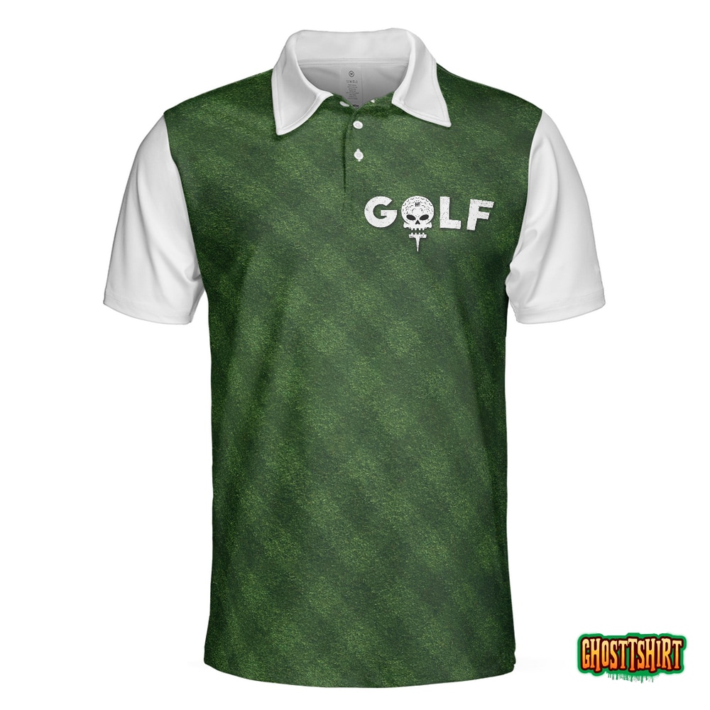 Golf Green Background Polo Shirt