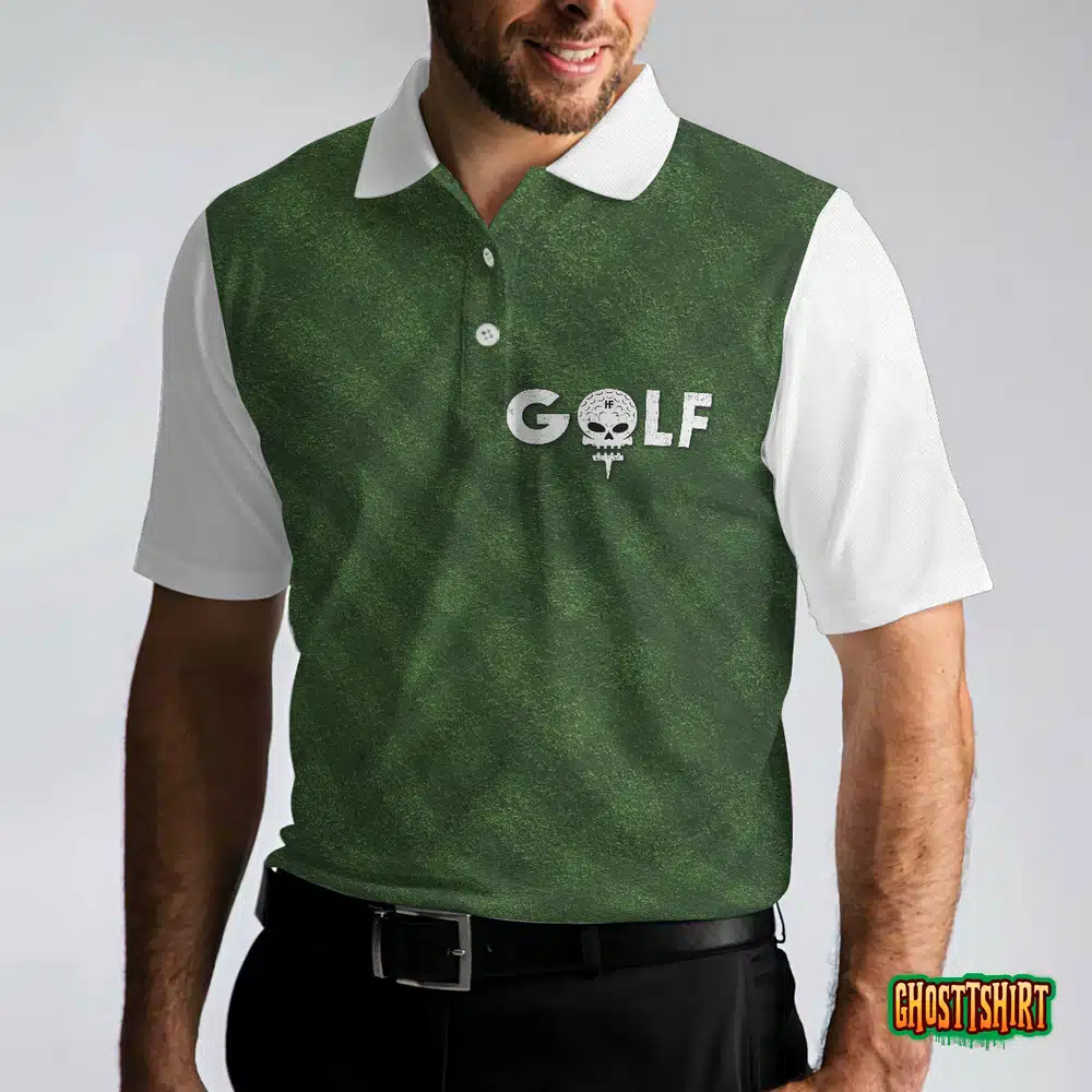 Golf Green Background Polo Shirt