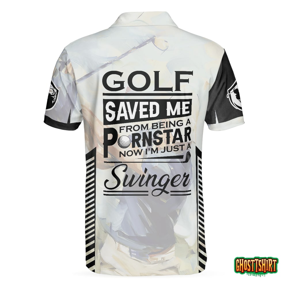 Golf Saved Me Golfing Polo Shirt