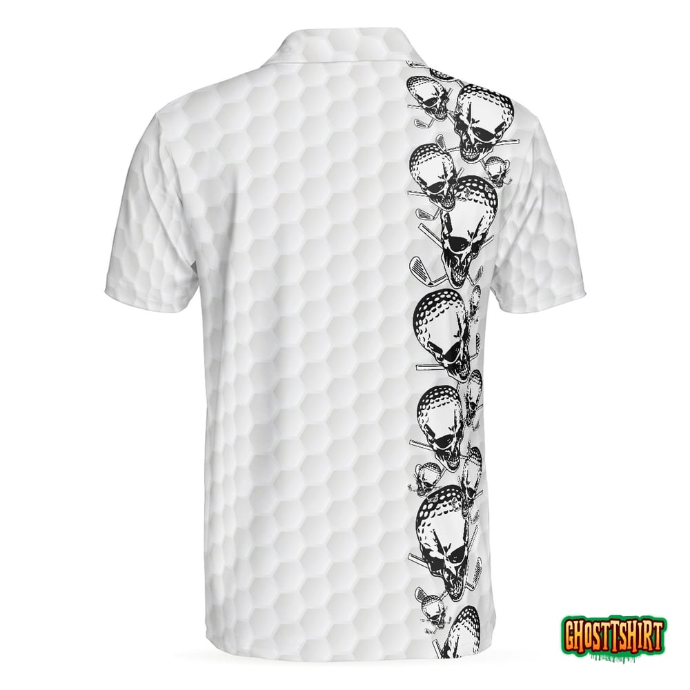 Golfing Skull Golf Ball And Clubs Shirt Polo Shirt