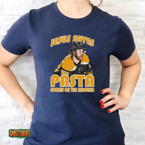Jesus Saves Pasta Scores Unisex T-Shirt