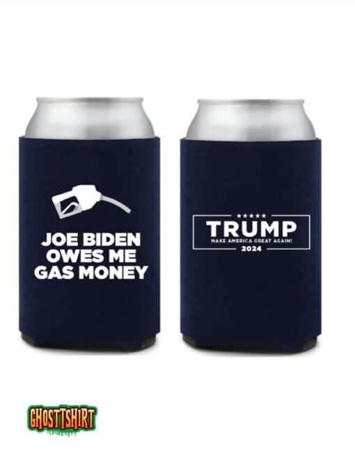 Joe Biden Owes Me Gas Money Navy Beverage Cooler