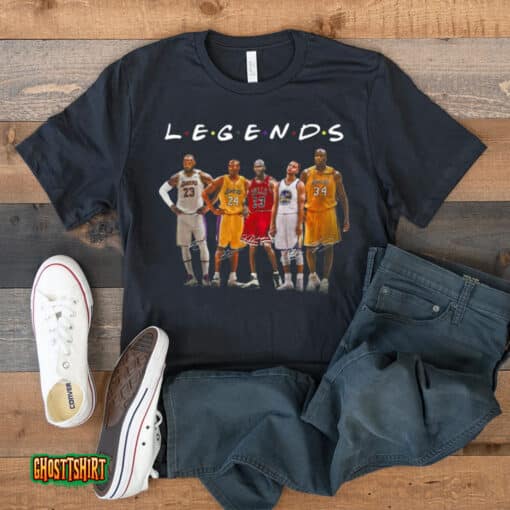 Kobe Bryant Lebron James Michael Jordan Stephen Curry Shaquille O’neal Legends Signatures Unisex T-Shirt