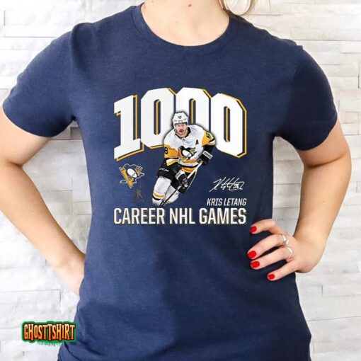Kris Letang Pittsburgh Penguins 1000 Career Games Unisex T-Shirt