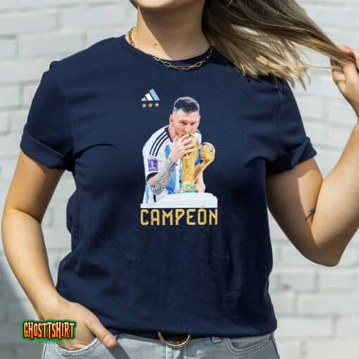 Lionel Messi Argentina National Team Adidas Trophy Unisex T-Shirt