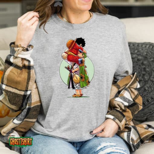 Luffy And Zoro Funny Friends One Piece Male Characters Unisex T-Shirt