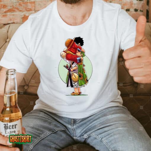 Luffy And Zoro Funny Friends One Piece Male Characters Unisex T-Shirt