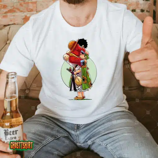Luffy And Zoro Funny Friends One Piece Male Characters Unisex T-Shirt