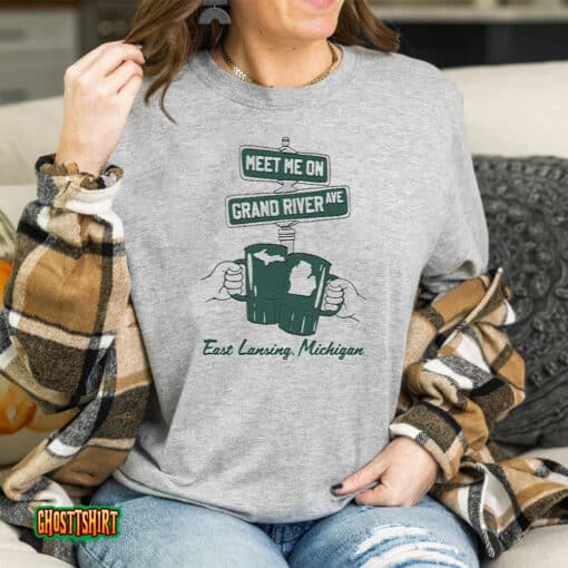 Meet Me On Grand River Ave East Lansing Michigan Unisex T-Shirt