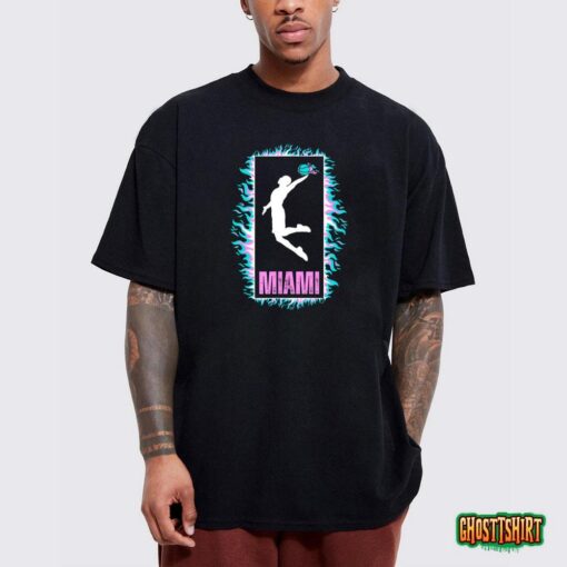 Miami City Flame Retro Vintage T-Shirt