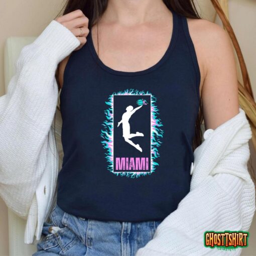 Miami City Flame Retro Vintage T-Shirt