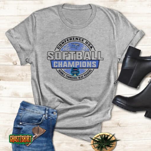Mtsu Blue Raiders 2023 Ncaa C Usa Softball Conference Tournament Champions Unisex T-Shirt