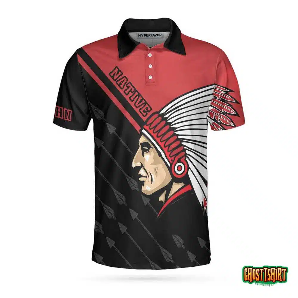 Native Chief Man Native American Custom Polo Shirt Native Chief Man Native American Custom Polo Shirt