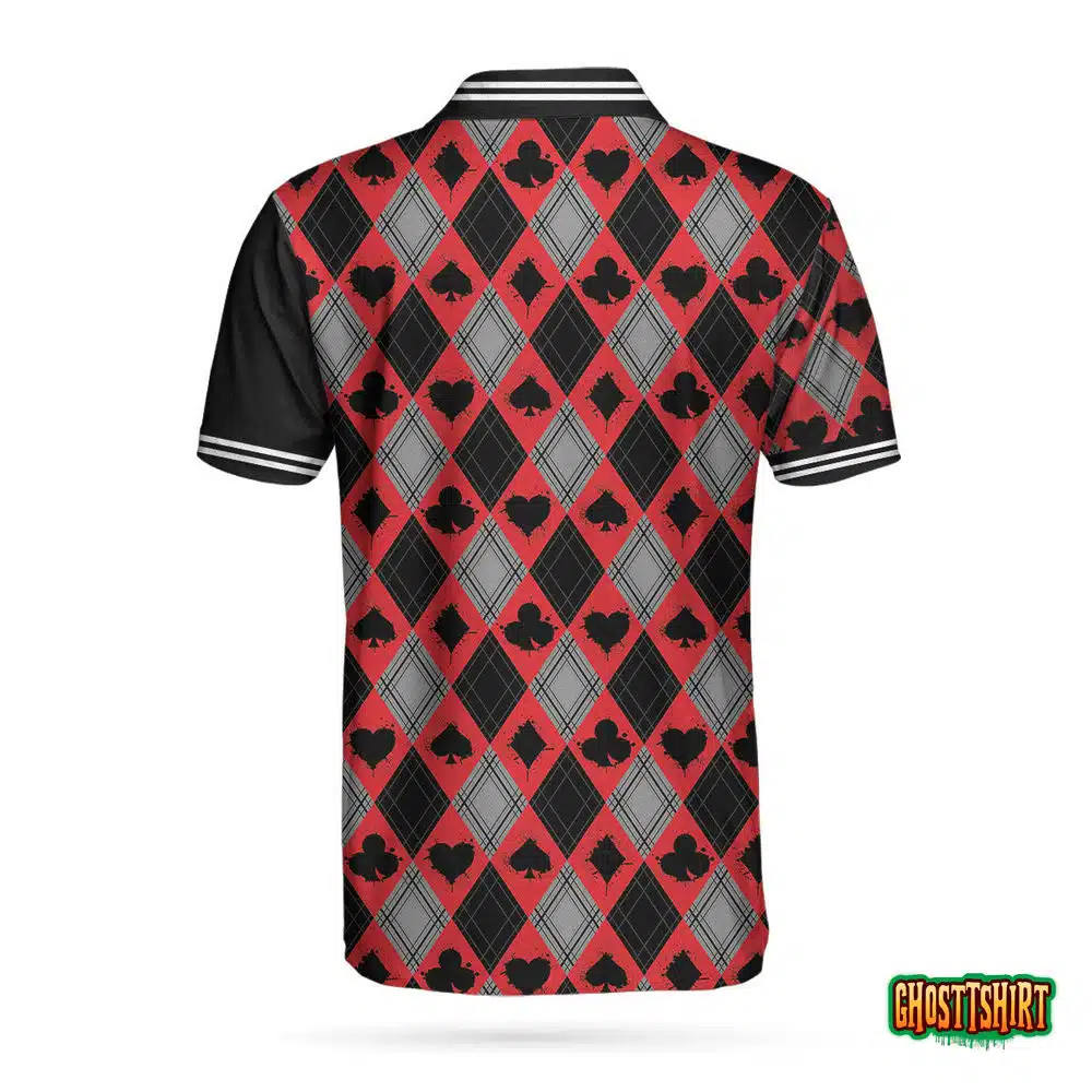 No He Can’t Read Me Playing Card Polo Shirt