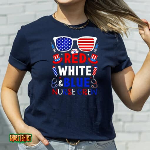 Nurse Red White And Blue Nurse Crew Unisex T-Shirt