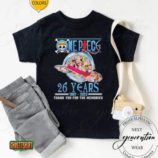 One Piece 26 Years 1997 2023 Thank You For The Memories Signatures 2023 Unisex T-Shirt