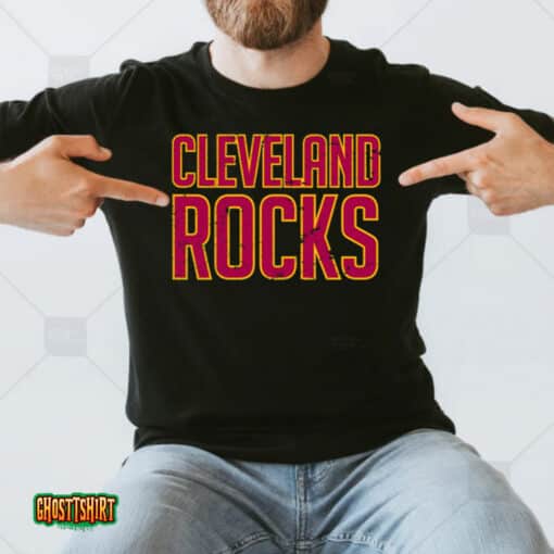 Original Cleveland Rocks Distressed Texture Unisex T-Shirt