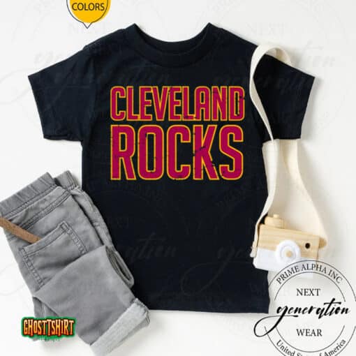 Original Cleveland Rocks Distressed Texture Unisex T-Shirt