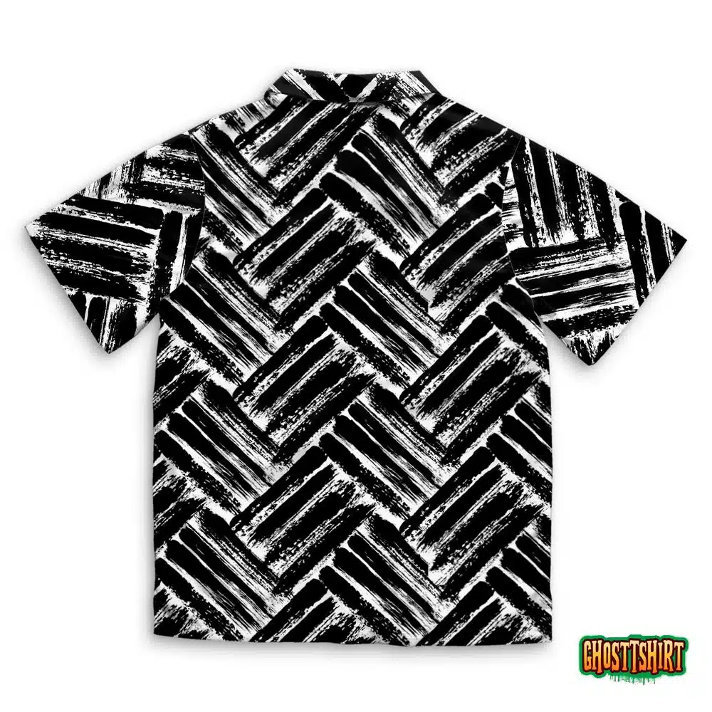 Painted Chevron Pattern Seamless Brush Stroke Hawaiian Beach Shirt