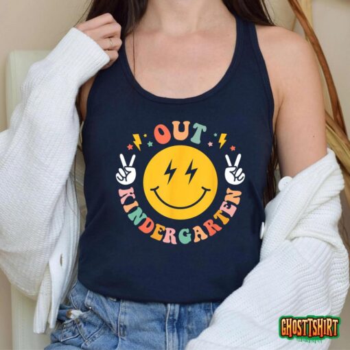 Peace Out Kindergarten Tie Dye Last Day Of School Kids T-Shirt