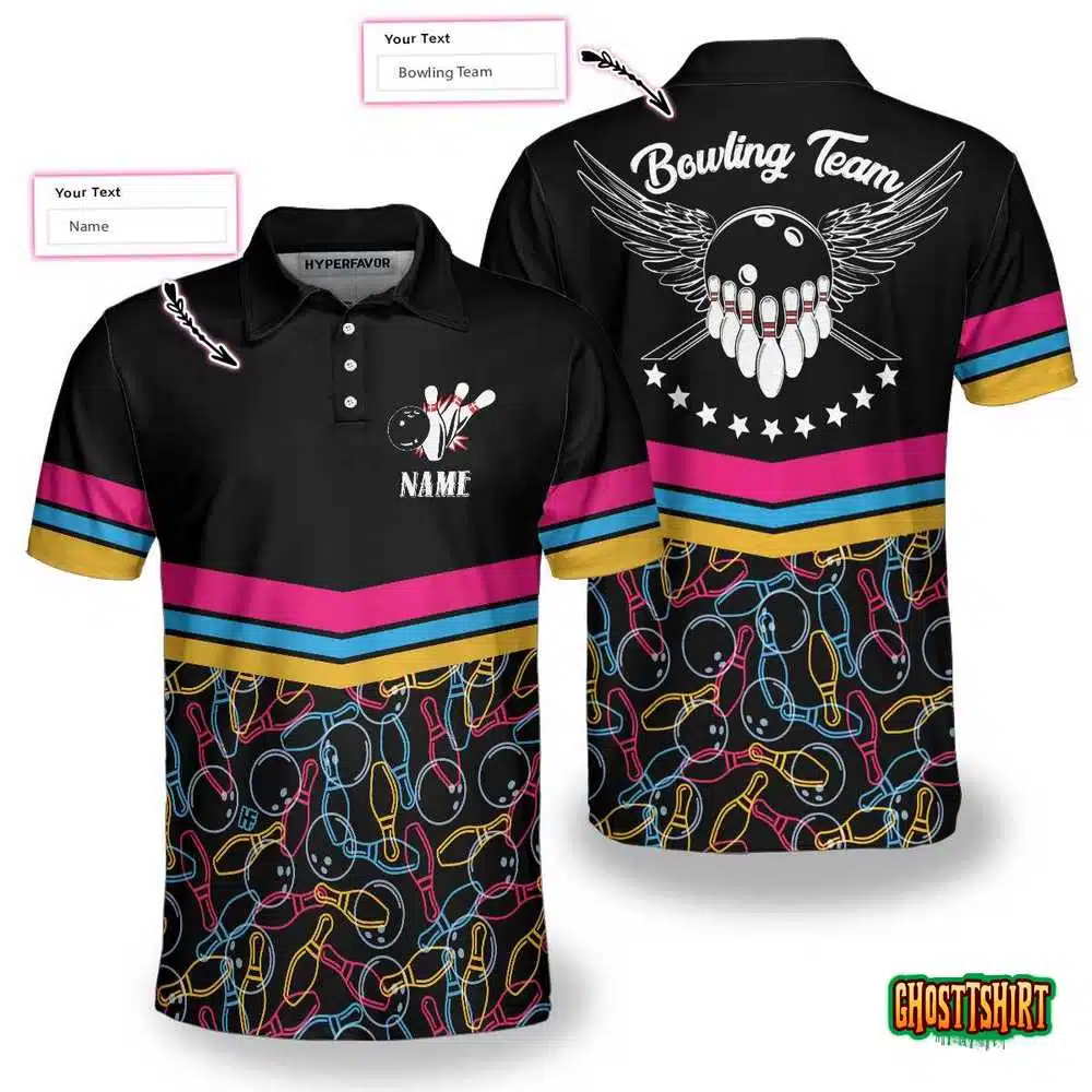 Personalized Bowling Team Custom Polo Shirt