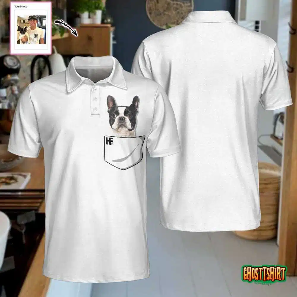 Personalized Dog Pocket Short Sleeve Custom Polo Shirt