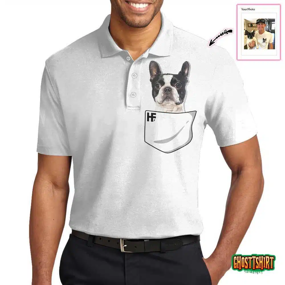 Personalized Dog Pocket Short Sleeve Custom Polo Shirt