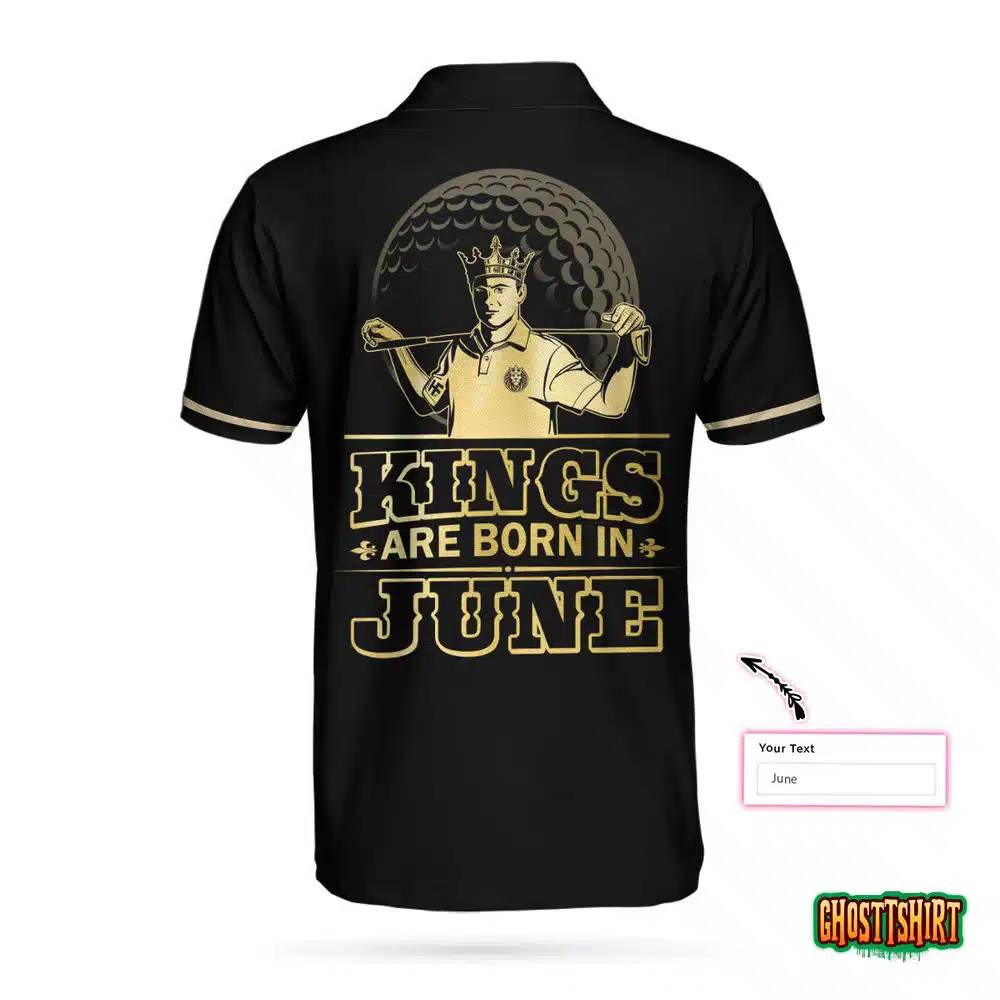 Personalized Kings Are Born Custom Polo Shirt