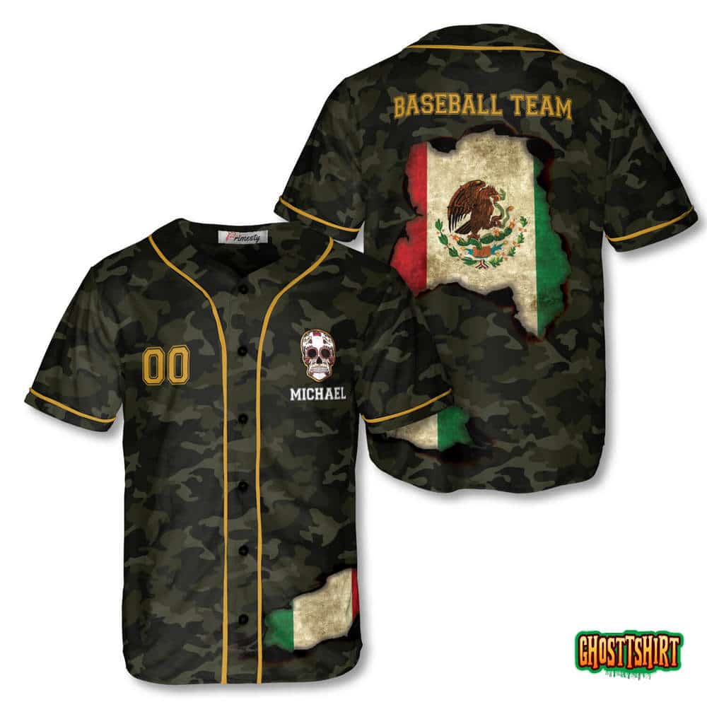 Personalized Mexican Pride Custom Baseball Jersey