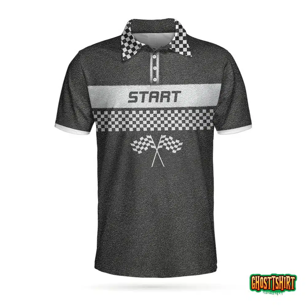Racing Start And Finish Short Sleeve Polo Shirt