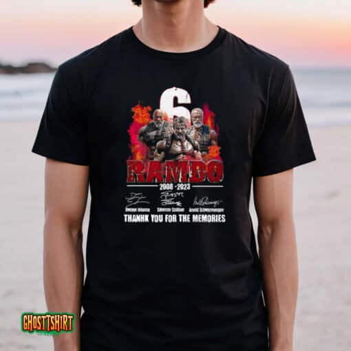 Rambo 2008 2023 Thank You For The Memories Signatures Unisex T-Shirt