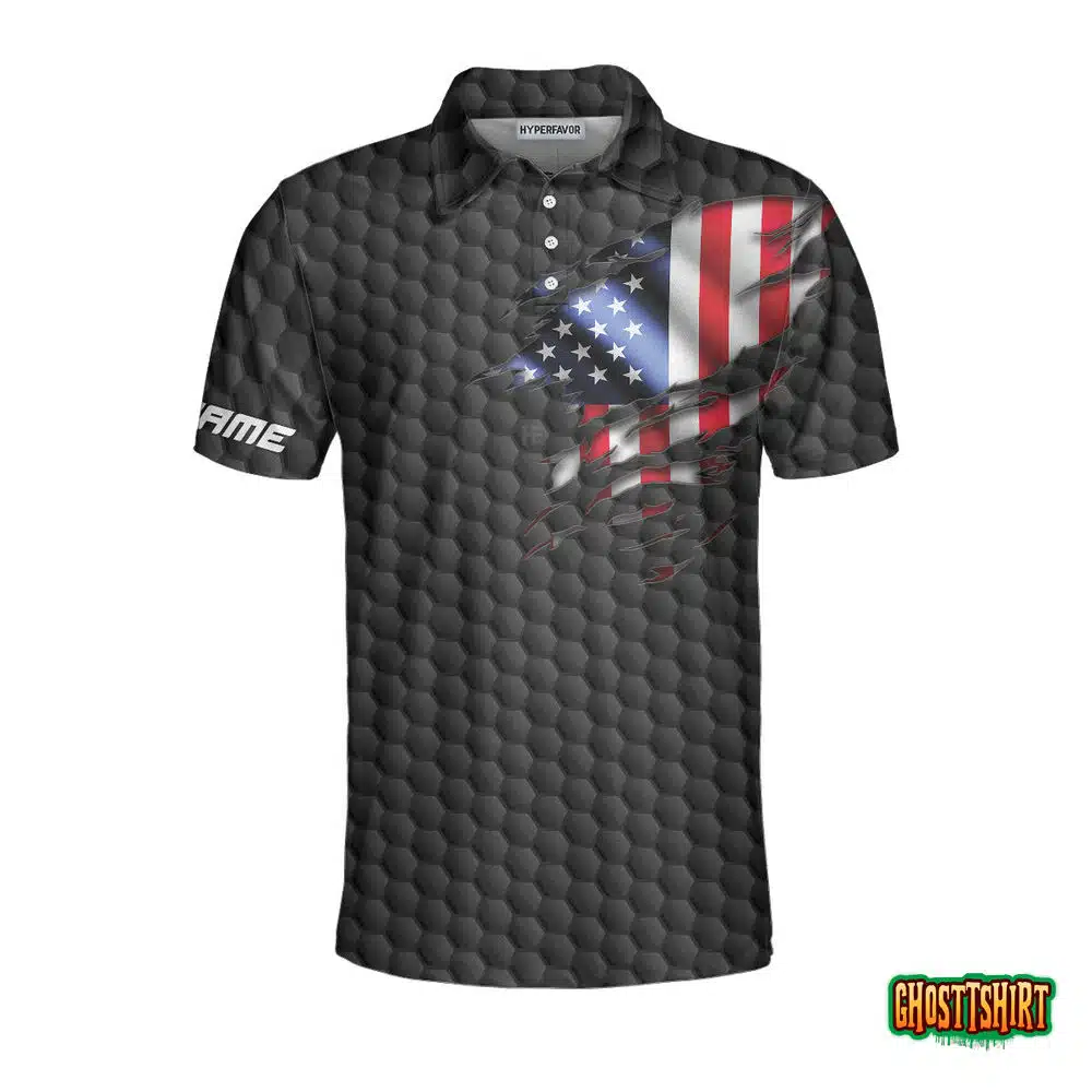 Smart Tap Bowling Pin American Flag Custom Polo Shirt