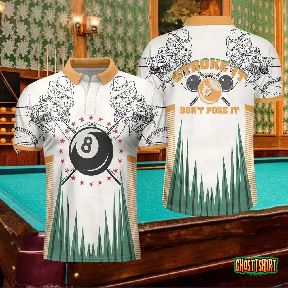 Stroke It Don’t Poke It Billiards Polo Shirt
