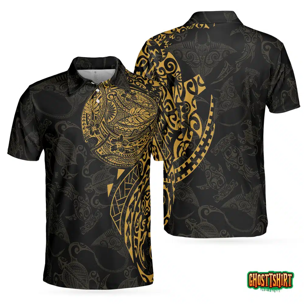 Strong And Cool Polynesian Pattern Polo Shirt