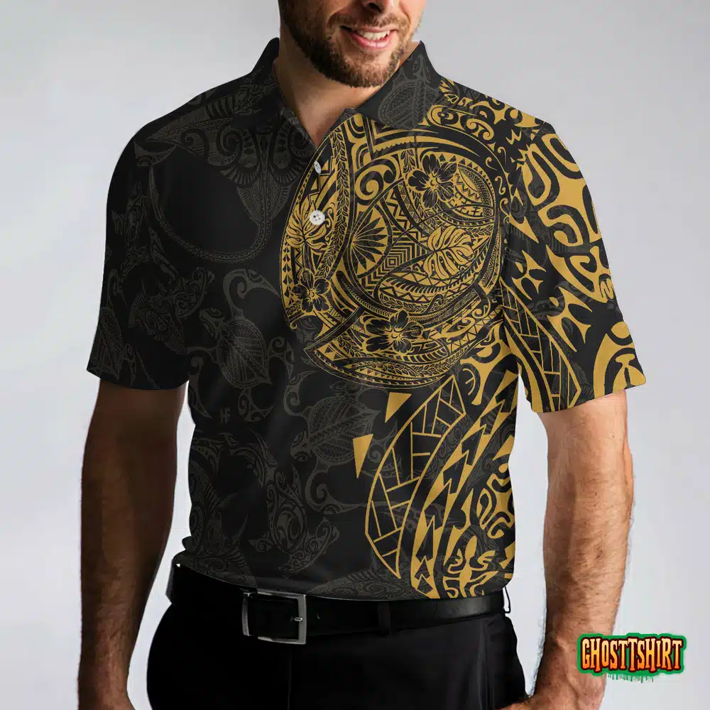 Strong And Cool Polynesian Pattern Polo Shirt