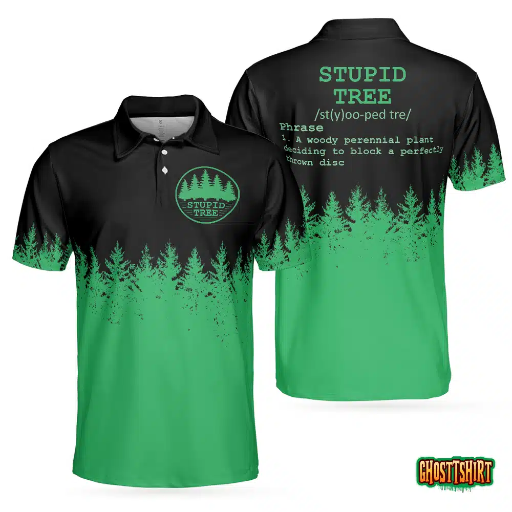 Stupid Tree Funny Definition Polo Shirt