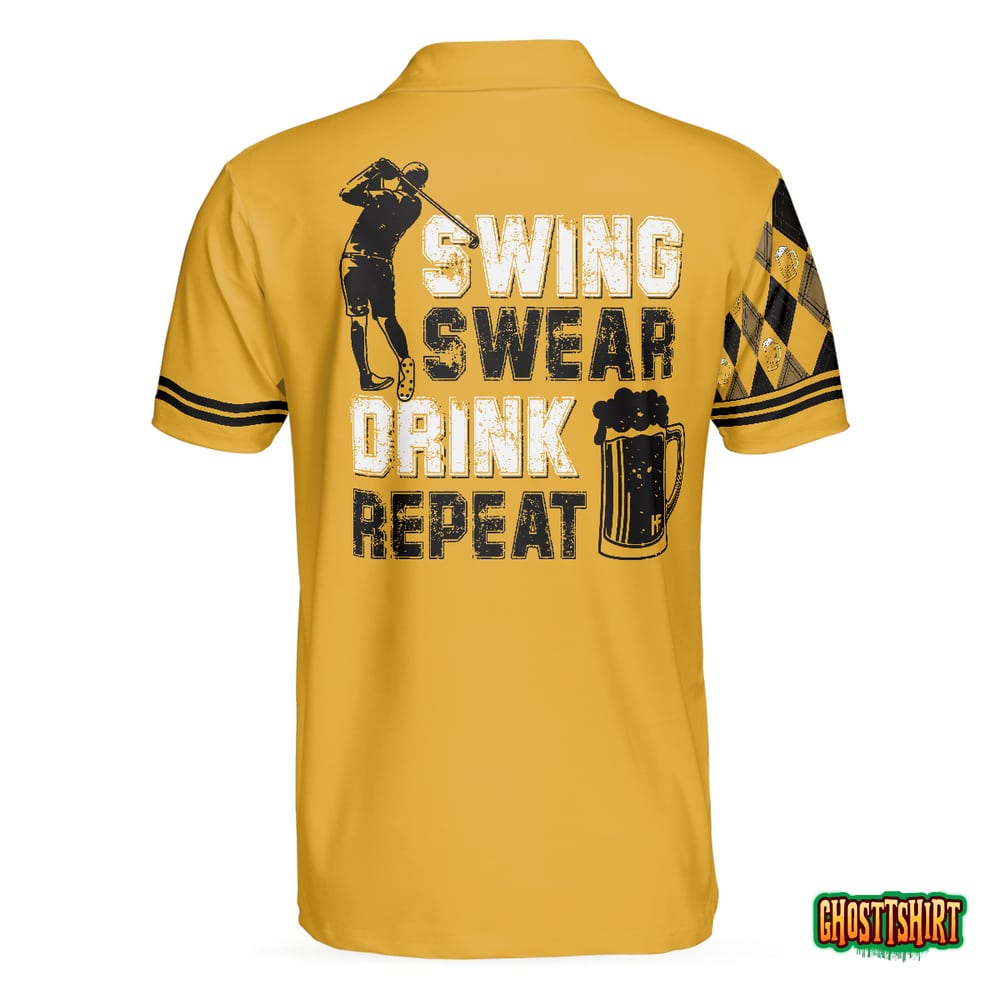 Swing Swear Drink Repeat V2 Polo Shirt