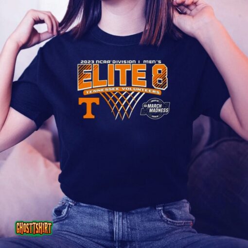 Tennessee Volunteers 2023 Ncaa Division I Men’s Basketball Elite Eight Unisex T-Shirt