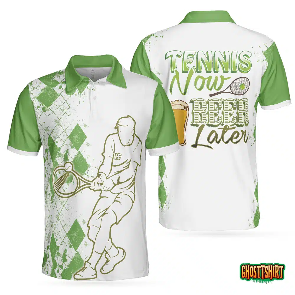 Tennis Now Beer Later Polo Shirt