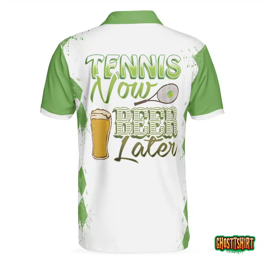 Tennis Now Beer Later Polo Shirt