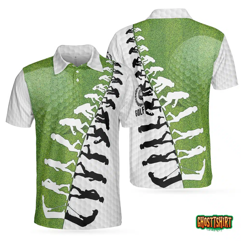 The Evolution Of Golfer Through Generations Golf Polo Shirt