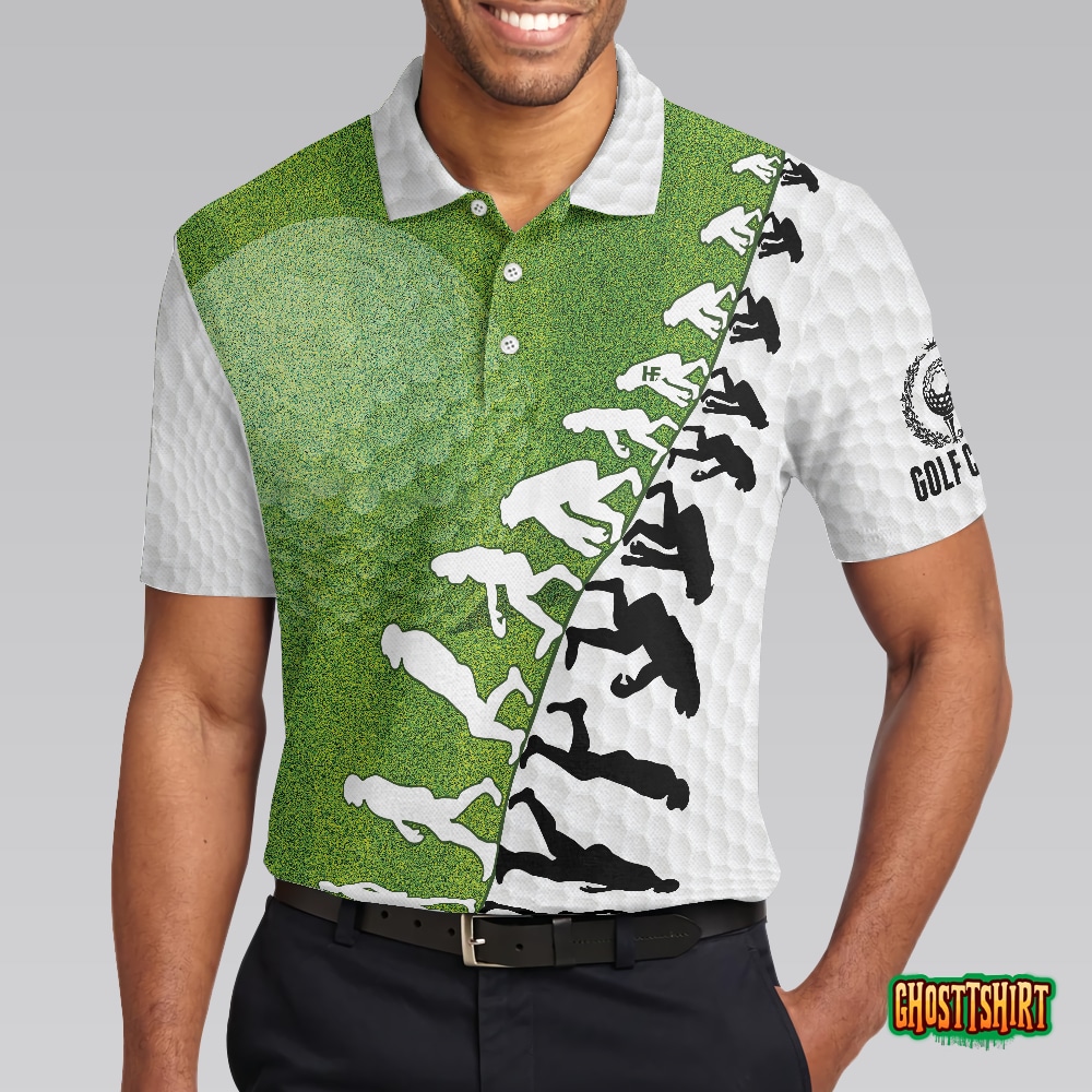 The Evolution Of Golfer Through Generations Golf Polo Shirt