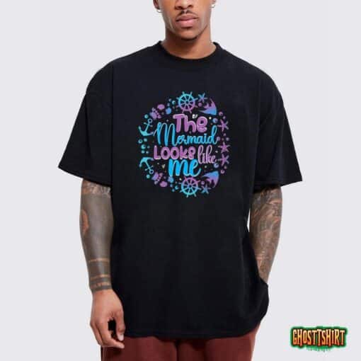 The Mermaid Looks Like Me Black Girl Quote T-Shirt