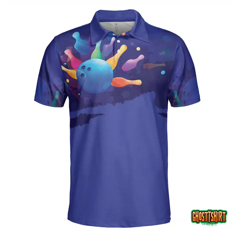 This is how I roll Mens Blue Bowling Polo Shirt