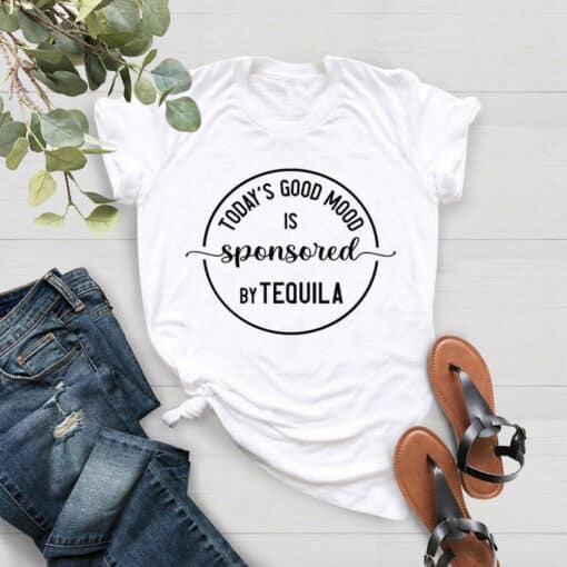 Today’s Good Mood is Sponsored By Tequila Trending Unisex T-Shirt