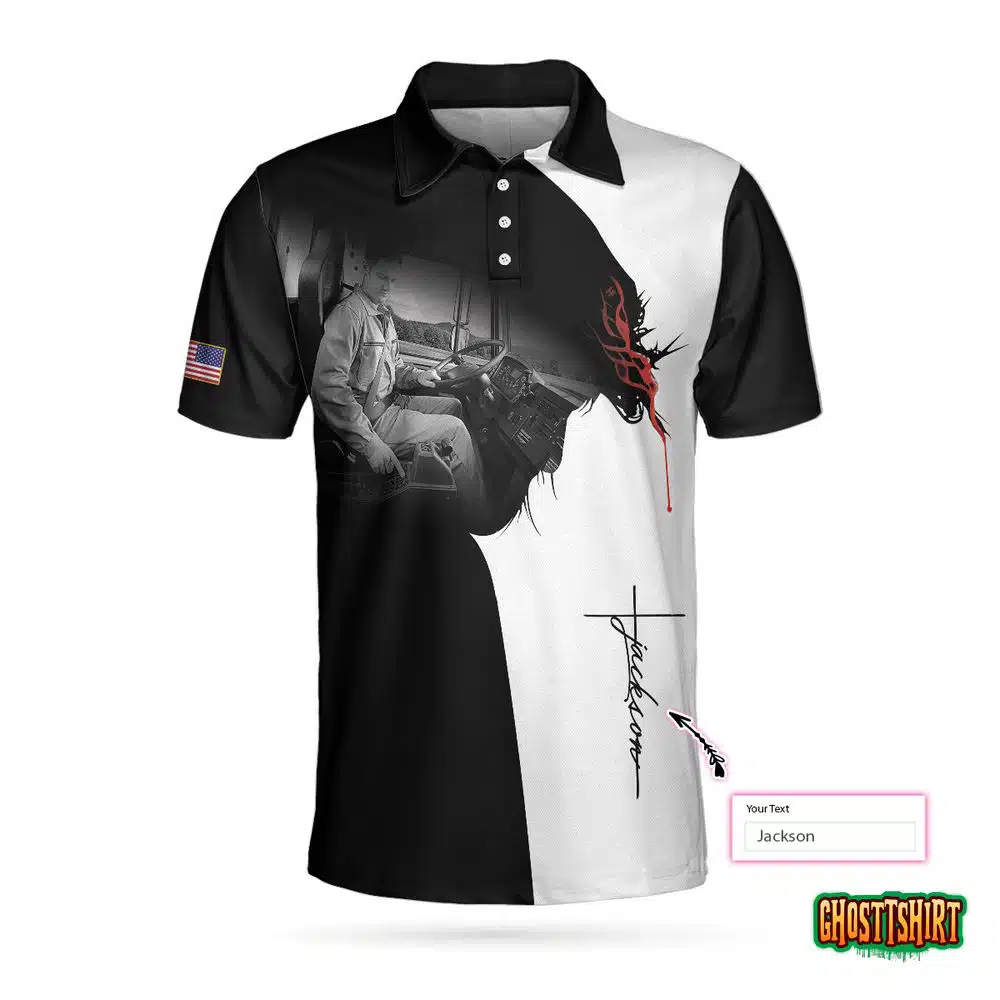 Trucker I Can Do All Things Short Sleeve Custom Polo Shirt