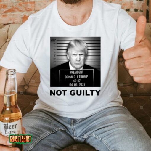 Trump Mug Shot Not Guilty Unisex T-Shirt