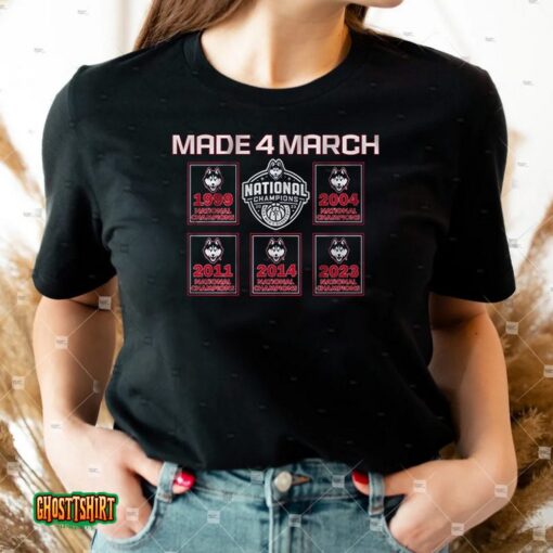 Uconn Men’s Basketball Made 4 March Banners Unisex T-Shirt
