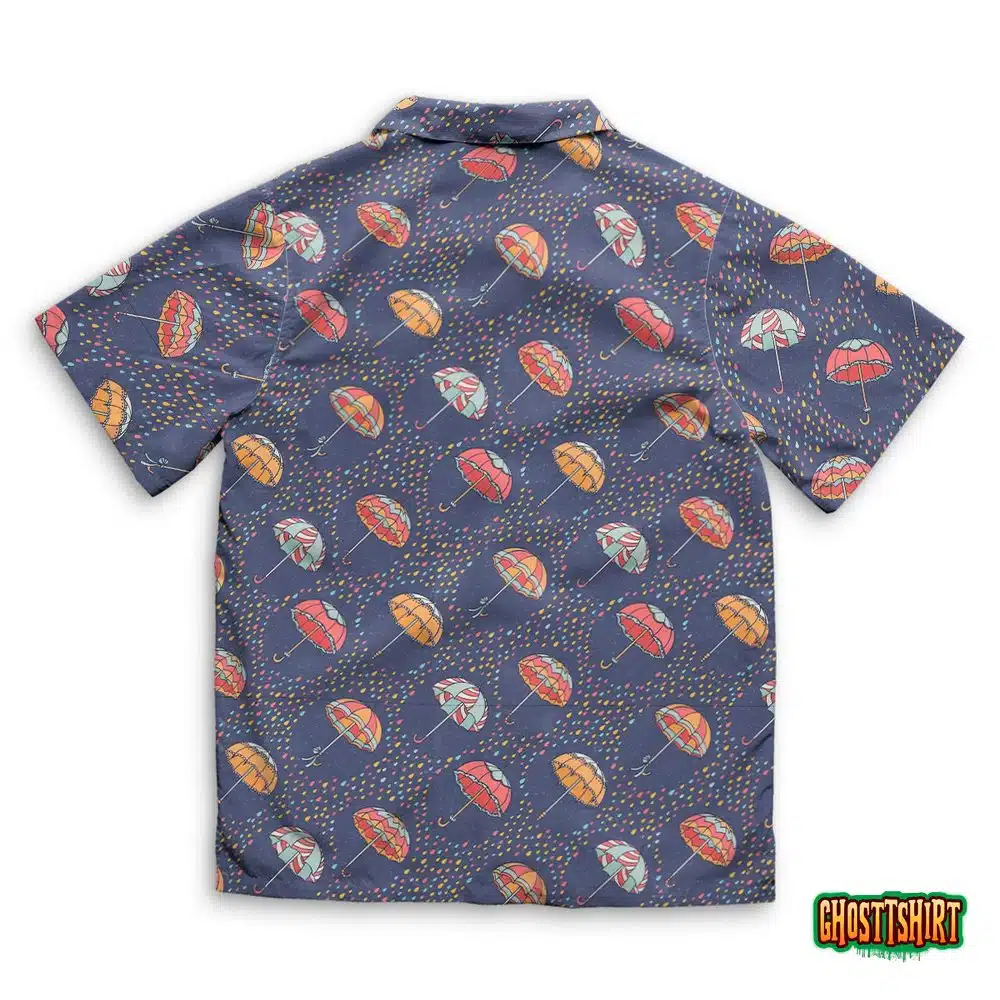 Umbrella Pattern Hawaiian Beach Shirt