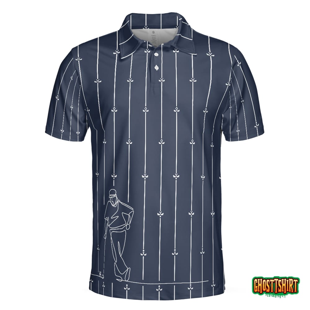 Vertical Stripe Golf Club Polo Shirt